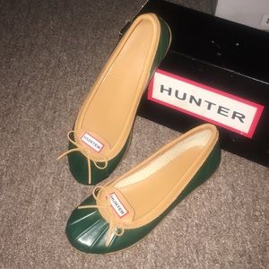Green Hunter Ballerina Rain Flats (Style:Jaylen)